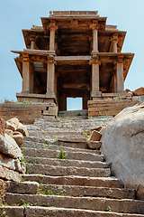 Image showing Ancient ruins of Hampi. Sule Bazaar, Hampi, Karnataka, India