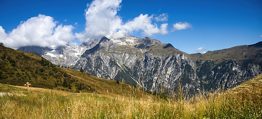 Image showing South Tyrolean Alps in autumn