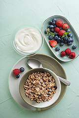 Image showing Oatmeal granola muesli