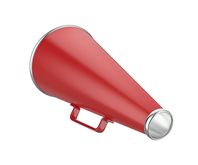 Image showing Red retro megaphone