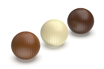 Image showing Three chocolate balls