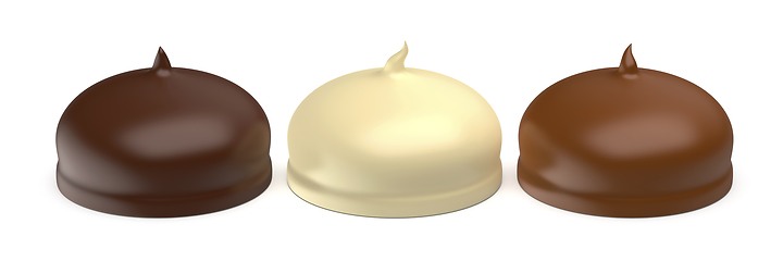 Image showing Chocolate coated marshmallows
