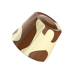 Image showing White and milk chocolate candy