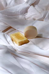 Image showing craft soap on white sheet