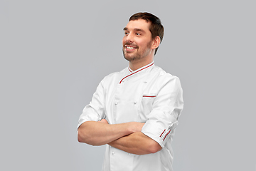 Image showing happy smiling male chef with crossed arms