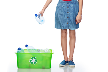 Image showing girl sorting plastic waste