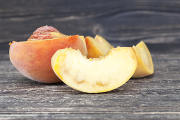 Image showing cut ripe peach