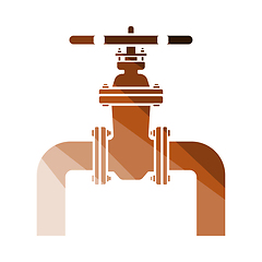 Image showing Icon Of Pipe With Valve