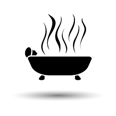 Image showing Woman Lying In Bathtub Icon