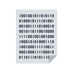 Image showing Sheet With Binary Code Icon