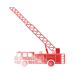 Image showing Fire service truck icon