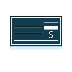 Image showing Bank check icon