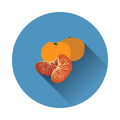 Image showing Flat design icon of Mandarin