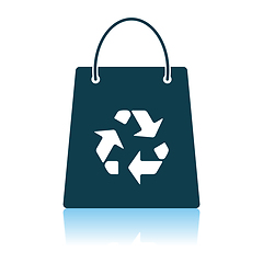 Image showing Shopping Bag With Recycle Sign Icon