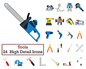 Image showing Set of 24  Tools Icons