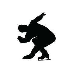 Image showing Figure skate man silhouette