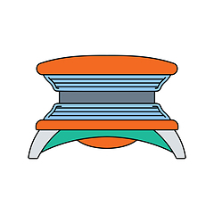 Image showing Flat design icon of Solarium