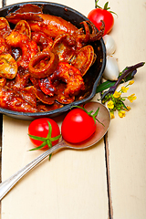 Image showing fresh seafoos stew on an iron skillet