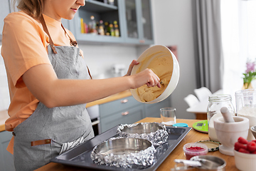 Image showing woman cooking food and baking on kitchen at home