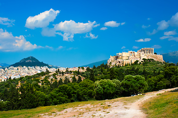 Image showing Iconic Parthenon Temple at the Acropolis of Athens, Greece