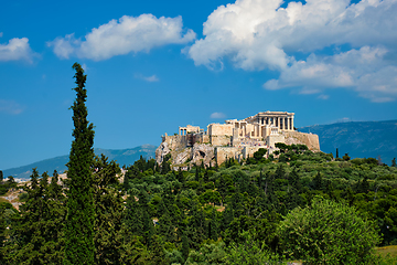 Image showing Iconic Parthenon Temple at the Acropolis of Athens, Greece