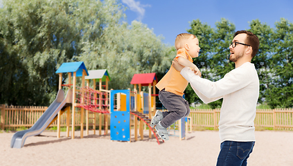 Image showing father with son playing and having fun