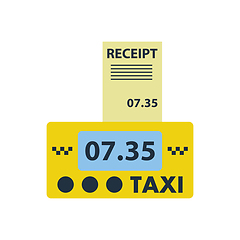 Image showing Taxi meter with receipt icon