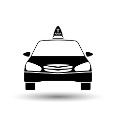 Image showing Taxi  icon front view