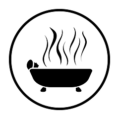 Image showing Woman Lying In Bathtub Icon