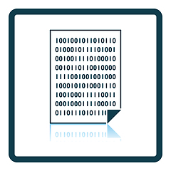 Image showing Sheet With Binary Code Icon
