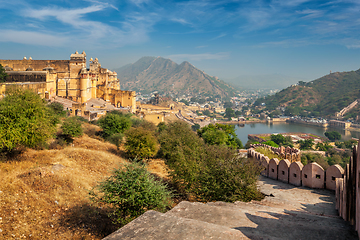 Image showing Amer aka Amber fort, Rajasthan, India