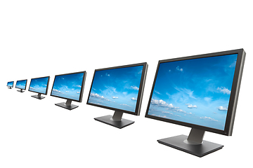 Image showing Computer monitor isolated