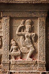 Image showing Bas reliefs in Hindue temple. Arunachaleswar Temple. Thiruvannam