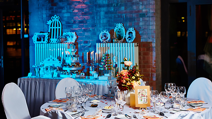 Image showing Table set for wedding