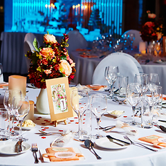 Image showing Table set for wedding