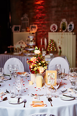 Image showing Table set for wedding