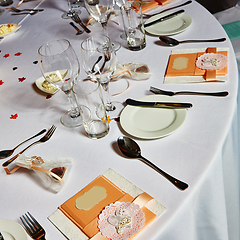 Image showing Table set for wedding