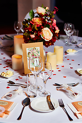 Image showing Table set for wedding