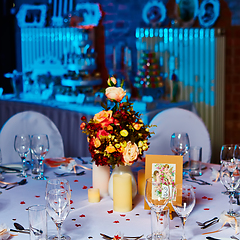 Image showing Table set for wedding