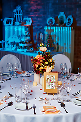 Image showing Table set for wedding