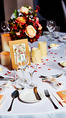 Image showing Table set for wedding