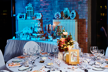 Image showing Table set for wedding