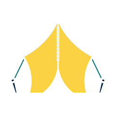 Image showing Touristic tent icon