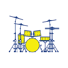 Image showing Drum set icon