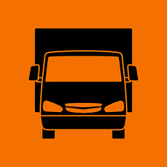 Image showing Van truck icon front view