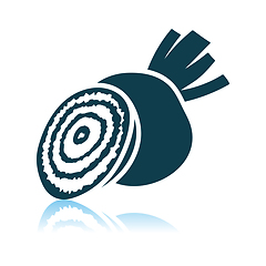 Image showing Beetroot Icon On Gray Background
