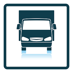 Image showing Van truck icon front view