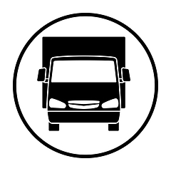 Image showing Van truck icon front view