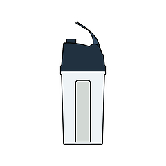 Image showing Flat design icon of Fitness bottle