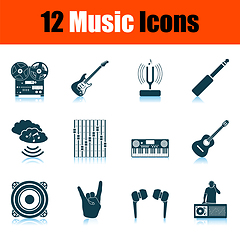 Image showing Set of Music Icons